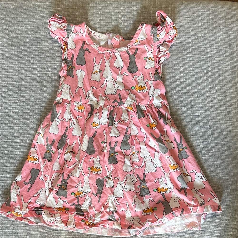 Pink Bunny Print Dress